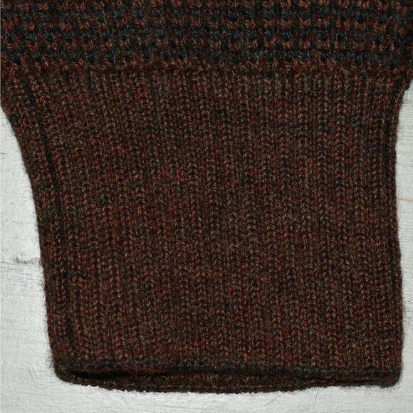 Williams & Kent Premium royal alpaca wool 1/4 zip sweater reddish brown sz Large - Picture 4 of 7